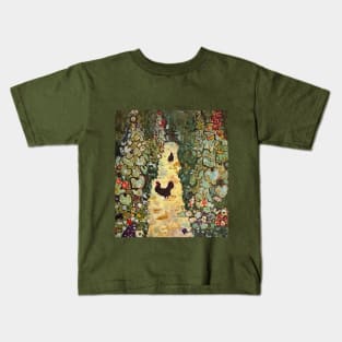 Garden Path with Hen after Klimt Kids T-Shirt